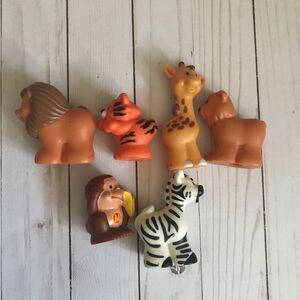 Fisher Price Little People 6 of Zoo Animals toddler toys lot collect
